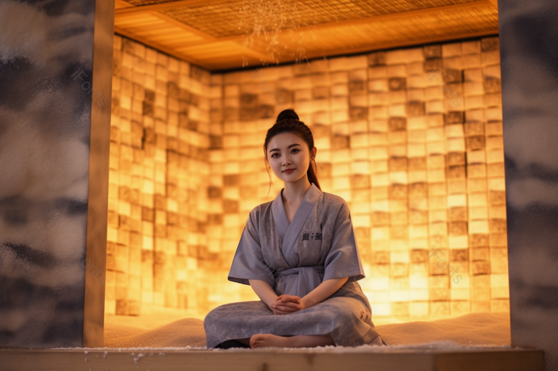 女技师盘腿坐浴池按摩中心瑜伽运动练习健身健康生活习惯实拍摄影图,高清,摄影图,摄影图片,图片大全,摄影图免费下载